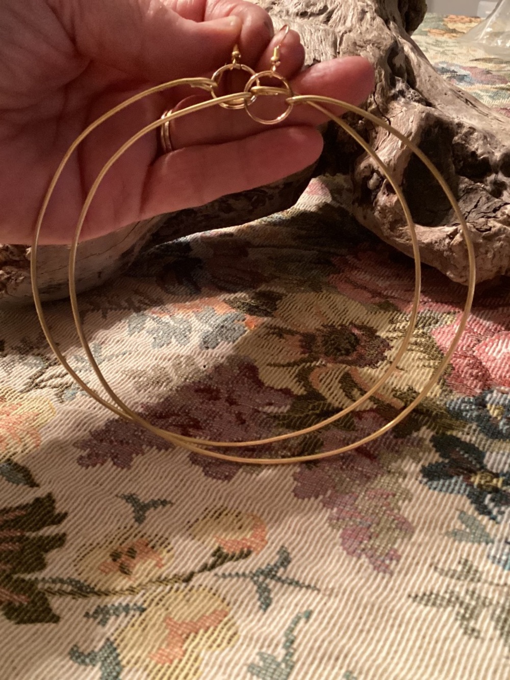 Handmade Extra Large Gold Hoops